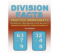 Anne Fairbanks Division Facts Practice Worksheets Arithmetic Workboo (Tascabile)