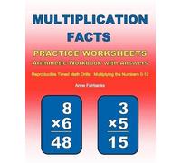 Anne Fairbanks Multiplication Facts Practice Worksheets Arithmetic W (Tascabile)