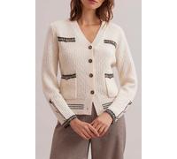 Anne Fontaine Lettres Cardigan Moon White Taglia: M | Cardigan Outlet | Donna | Bianco