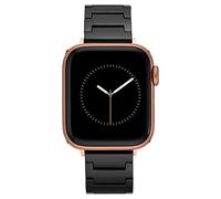 Anne Klein Braccialetto alla moda in ceramica per Apple Watch, sicuro, regolabile, cinturino di ricambio per Apple Watch, adatto alla maggior parte dei polsi, Nero/Oro Rosa, 38/40/41mm, Moderno