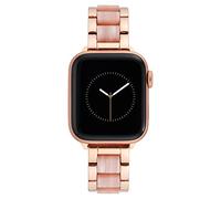 Anne Klein Braccialetto alla moda in resina per Apple Watch, sicuro, regolabile, cinturino di ricambio per Apple Watch, adatto alla maggior parte dei polsi, Rosa/oro rosa, 38/40/41mm, WK/1004RGPK