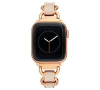 Anne Klein Braccialetto alla moda per Apple Watch, sicuro, regolabile, cinturino di ricambio per Apple Watch, adatto alla maggior parte dei polsi, Blush/tono oro rosa, 42/44/45/Ultra(49mm), Catena