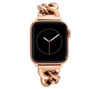 Anne Klein Braccialetto alla moda per Apple Watch, sicuro, regolabile, cinturino di ricambio per Apple Watch, si adatta alla maggior parte dei polsi, Oro rosa, 42mm (Series 1-3), 44/45/46/49mm (Ultra