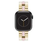 Anne Klein Braccialetto di ricambio per Apple Watch, sicuro, regolabile, adatto alla maggior parte dei polsi, color oro, Oro