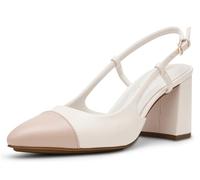 Anne Klein Brooklyn Donna Punta Punta Slingback Tacchi, Crema/Bianco, 40 EU
