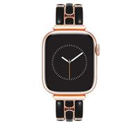 Anne Klein Cinturino alla moda per Apple Watch, sicuro, regolabile, cinturino di ricambio per Apple Watch, si adatta alla maggior parte dei polsi, nero, Nero