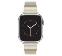 Anne Klein Cinturino di ricambio in acciaio inox per Apple Watch, sicuro, regolabile, si adatta alla maggior parte dei polsi, Due tonalità., 42mm (Series 10) & 38/40/41mm, WK/1033GPTT38