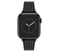 Anne Klein Cinturino di ricambio in rete per Apple Watch, sicuro, regolabile, adatto alla maggior parte dei polsi, nero, Nero