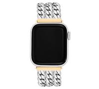 Anne Klein Cinturino di ricambio per Apple Watch, sicuro e regolabile, adatto per la maggior parte dei polsi, argento/oro, 38/40/41 mm, WK/1039SVTT38, Argento/oro, 38/40/41mm, WK/1039SVTT38