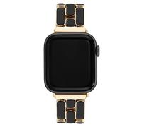 Anne Klein Cinturino di ricambio per Apple Watch, sicuro, regolabile, si adatta alla maggior parte dei polsi, Nero/dorato, 42/44/45/Ultra(49mm), Moderno