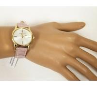 Anne Klein Color Oro, Rosa Fiore Pelle Supporto Croc Fascia, Ovale Orologio Ak /