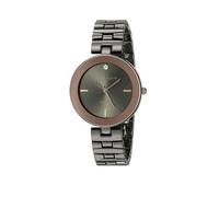 Anne Klein Gunmetal Tono, Lega Grigio Fascia, Oro Rosa, Diamante, Orologio