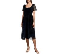 Anne Klein Midi da donna con scollo quadrato e maniche a sbuffo, Anne Black, 40