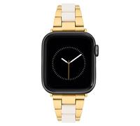Anne Klein Oceanworks WK/1030WTGB38 - Bracciale in plastica per Apple Watch, sicuro, regolabile, adatto alla maggior parte dei polsi, colore: bianco/oro, 38/40/41 mm, bianco/oro., 38/40/41mm,