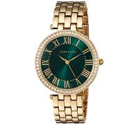 Anne Klein Orologio da donna con bracciale color oro con accenti di cristallo premium da donna, AK/2230GNGB