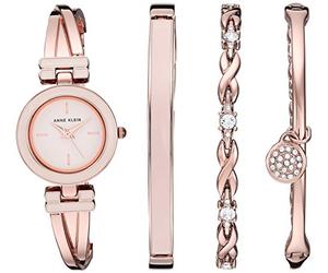 ANNE KLEIN Orologio con Braccialetto e Bracciale premium con cristalli, AK/3284LPST
