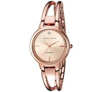 Anne Klein - Orologio da donna a bracciale rigido, con quadrante con vero diamante, Rosa
