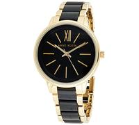 ANNE KLEIN - Orologio da donna con cinturino a bracciale in resina, Nero/Oro