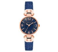 Anne Klein - Orologio da donna con cinturino in pelle, Blu/Oro Rosa