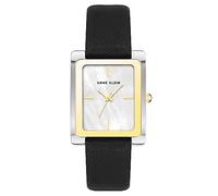 Anne Klein - Orologio da donna con cinturino in pelle, Nero/Bicolore