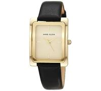 Anne Klein - Orologio da donna con cinturino in pelle, Nero/Oro