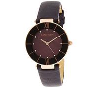 Anne Klein Orologio da donna con cinturino in pelle premium con accenti di cristalli, AK/3272RGPL