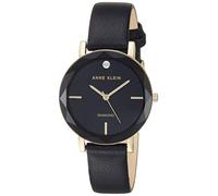 Anne Klein Orologio da donna con cinturino in vera pelle con quadrante con diamanti