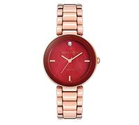 Anne Klein - Orologio da polso da donna, con vero diamante sul quadrante, Oro Rosa/Borgogna
