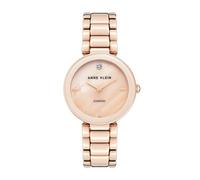 Anne Klein - Orologio da polso da donna, con vero diamante sul quadrante, Oro Rosa/Rosa