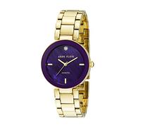 Anne Klein - Orologio da polso da donna, con vero diamante sul quadrante, Viola/Oro