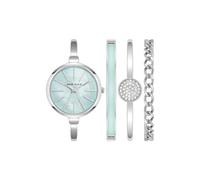 Anne Klein Orologio da polso e bracciale da donna, Argento, giapponese