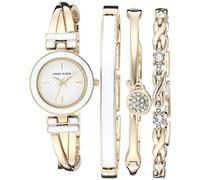 Anne Klein Set di orologi rigidi da donna e bracciale con accenti di cristalli premium