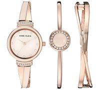 Anne Klein Set di orologio e braccialetto con accenti di cristallo premium da donna