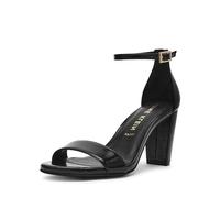 Anne Klein Sandali con tacco Kourtney da donna, Nero increspato, 39 EU