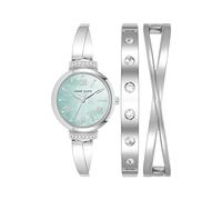 Anne Klein Set orologio e bracciale da donna con cristalli – Argento – Giapponese