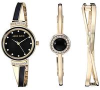 Anne Klein Set di orologio e braccialetto con accenti di cristallo premium da donna