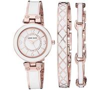 Anne Klein Set di orologio rigido e bracciale con accenti di cristallo premium da donna