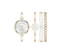 Anne Klein Set orologio e bracciale da donna coltivati in laboratorio, AK/5142, Oro