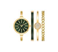 Anne Klein Set orologio e bracciale da donna, One Size, acciaio inossidabile, cristallo, Perla