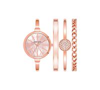 Anne Klein Set orologio e bracciale da donna, Oro rosa, Perla