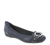 Anne Klein Umeko Ballet Flat, Ballerine Donna, Blu Oltremare Scuro, 38.5 EU Larga