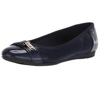 Anne Klein Women's Able Ballet Flat Shoe, Navy Multi Fabric, 8.5 W US