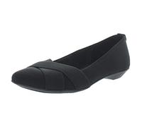 Anne Klein Women's Olise Ballet Flat, Black/Black, Size 6.5