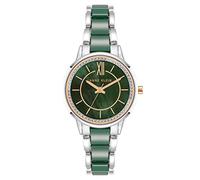 Anne Klein Orologio da polso in ceramica con cristalli di alta qualità per le donne, verde/argento, braccialetto verde, Verde/Argento, Bracciale