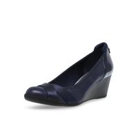 Anne Klein Women's Timeout Wedge Heel Pump, Navy, 5 M US