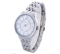 Anne Klein Women's White Dial Silver Tone Bracelet Watch AK/1759WTSV