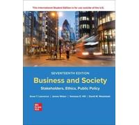 Anne Lawrence Ja Business and Society: Stakeholders Ethics Public P (Tascabile)