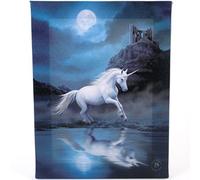 ANNE STOKES - Quadro su tela con unicorno al chiaro di luna
