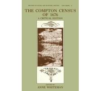 Anne Whiteman The Compton Census of 1676 (Copertina rigida)