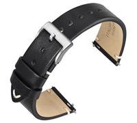 ANNEFIT Vintage Cinturino Orologio per Uomo Donna, Cinturini in Pelle Italiana, Sgancio Rapido, Larghezza della banda 18mm (Nero)